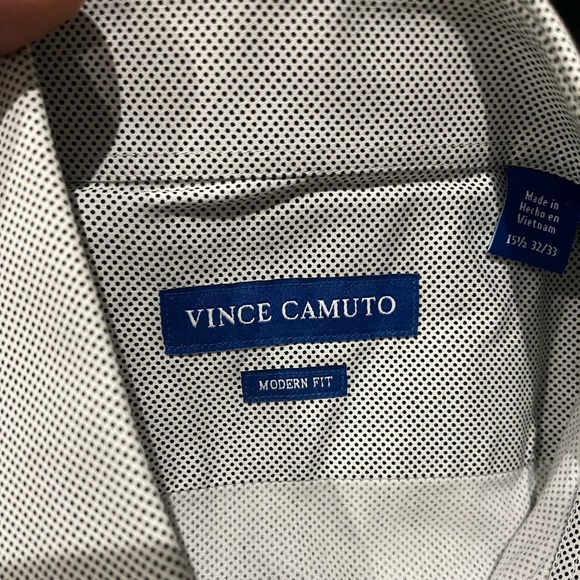 NWT Vince Camuto Dress Shirt Black dotted shirt Sz 15.5 - Picture 5 of 11